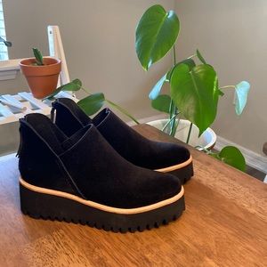 All Black Fur Shootie Tread from Anthropologie